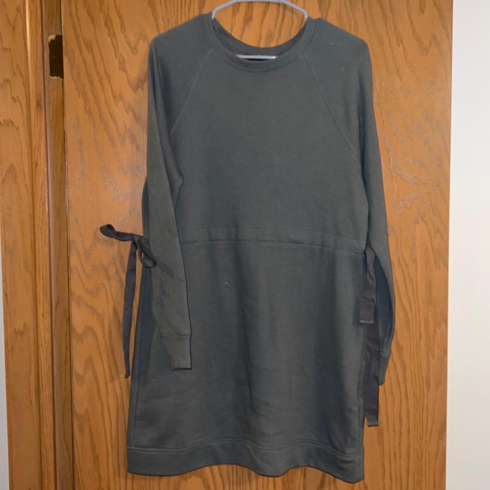 Green athleta sweatshirt dress